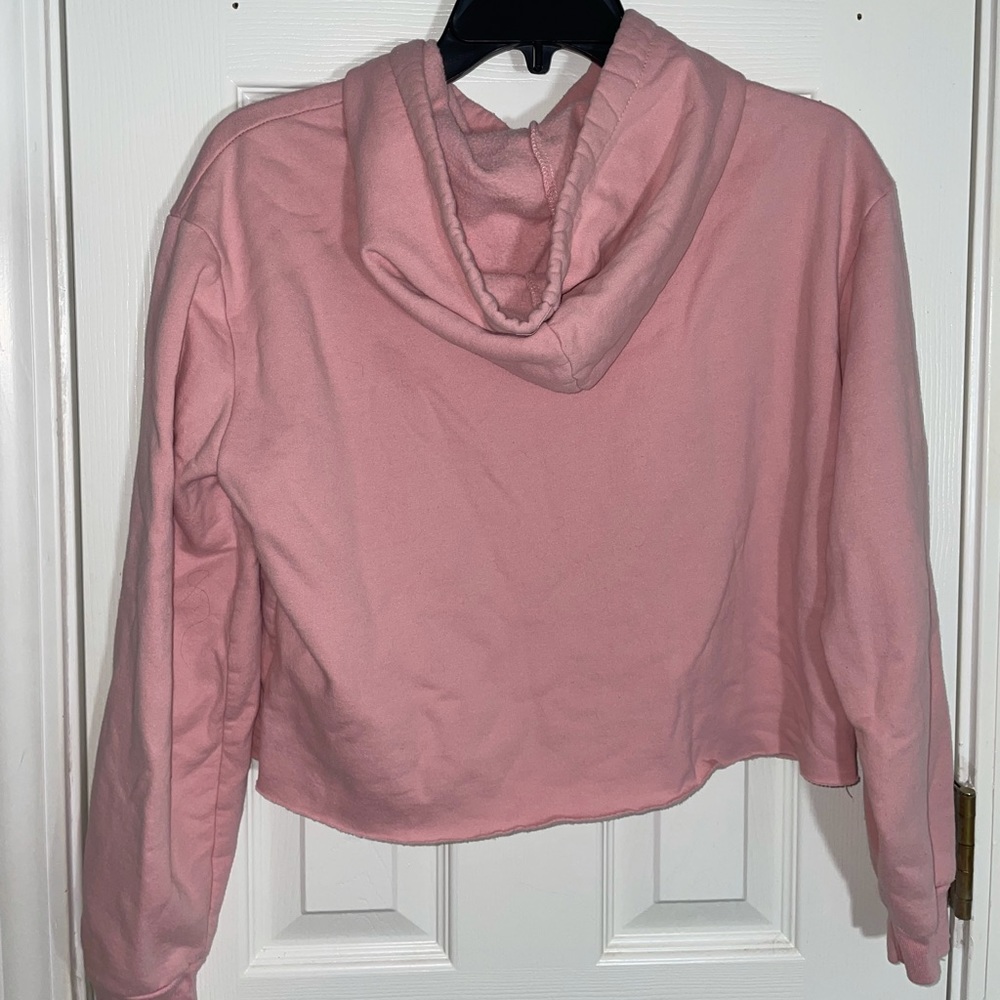Pink coca-cola cropped hoodie; super warm - Picture 2 of 2